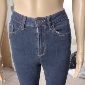 Dark Blue High Rise Skinny Jeans